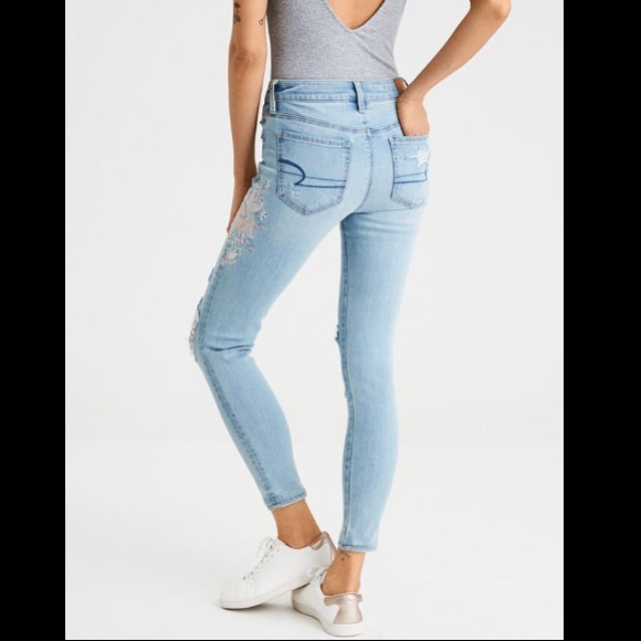 AEO High Waisted Jeggings Crop NWT - Picture 3 of 6